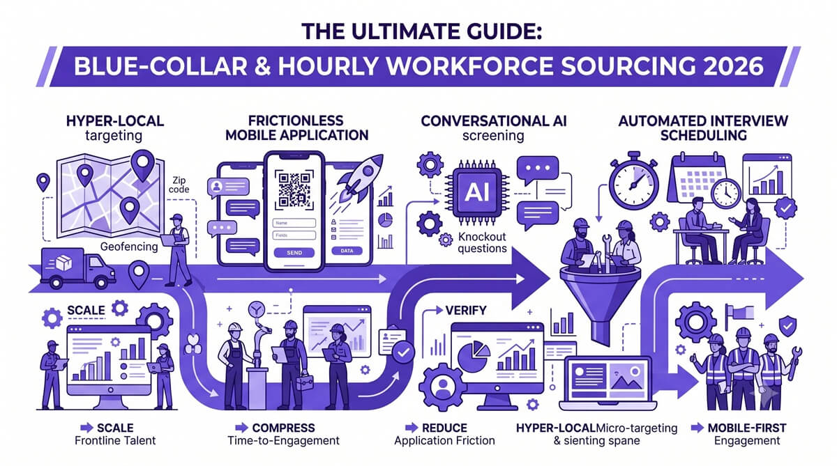Guide to Blue-Collar & Hourly Workforce Sourcing 2026